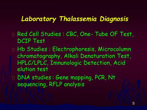 Laboratory Diagnosis of Hemoglobinopathies and Thalassemia.